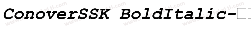 ConoverSSK BoldItalic字体转换